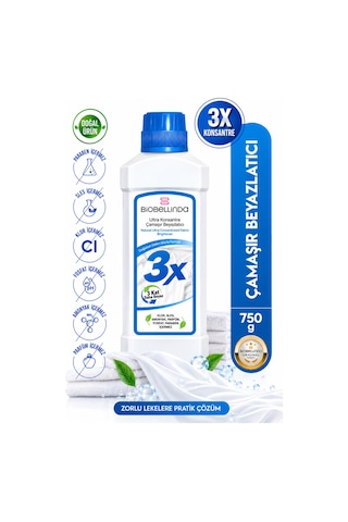 3x Ultra Konsantre Çamaşır Ve Tül Beyazlatıcı Deterjan 750 Gr