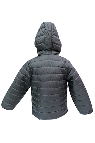 Erkek Çocuk Speedy Armalı Kapüşonu Sabit İçi Polar Astarlı Siyah Mont Siyah