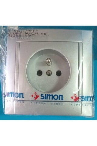 Simon 34 Renkli Ups Topraksız Priz Çerçeveli