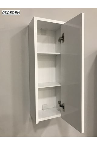 Çok Amaçlı Banyo Mutfak Dolabı 70Cm Mdf Parlak Beyaz