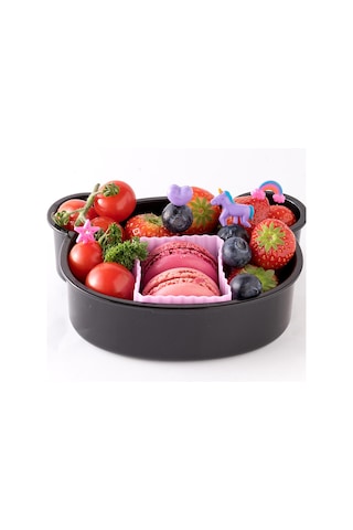 6 Adet Mini Karikatür Yemek Meyve Çatal Seti Çocuklar İçin Tatlı Çatalı Dekor Parti Malzemesi Çok Renkli