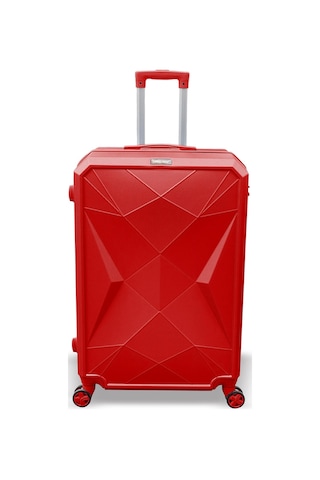 Coral High Diamond Abs Kırmızı Büyük Boy Valiz 16623 Kırmızı
