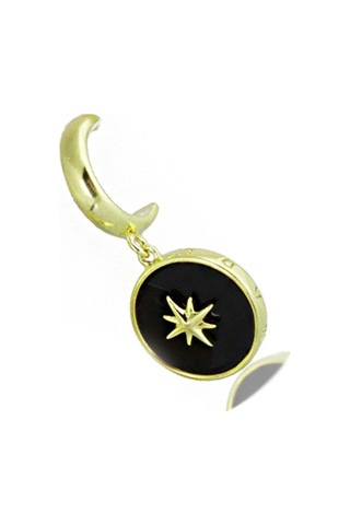 Masaliko 925 Ayar Yıldız Gümüş Küpe, Altın Kaplama, Günlük Sade Kullanım Altın