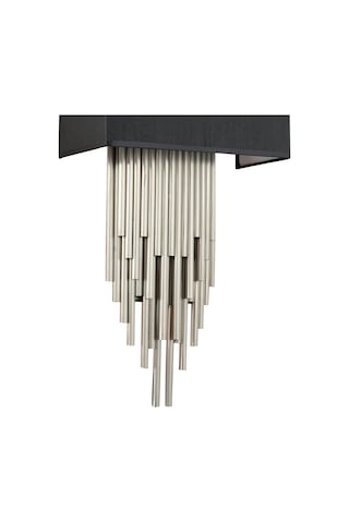 Lampaluce Straordinario Modern Tasarım Metal ve Kumaş Aplik 85cm Krom - Siyah