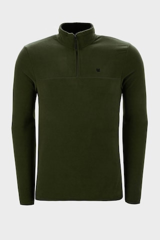 Buratti Slim Fit Anti-Pilling Tüylenme Yapmayan Bato Yaka Kışlık Şardonlu Erkek Polar 5906001 Haki