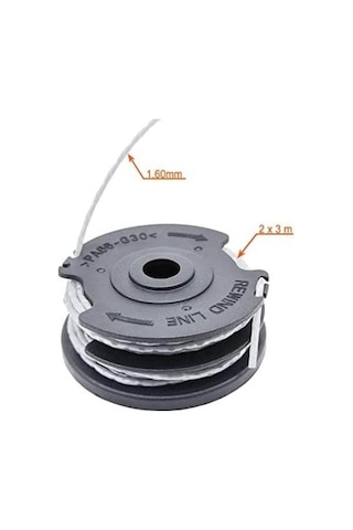 Tongxida Kesme Teli Bobin Seti - 6 Bobin + 2 Kapağı, Çim Biçme Makinesi Uygun