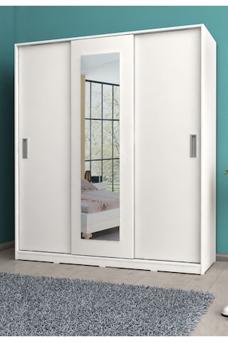 Metalia GM 643 Sline 3 Kapılı Aynalı Sürgülü Gardırop
