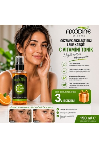 Axodine Canlandırıcı ve Nemlendirici Yüz Temizleyici Tonik 150 ML
