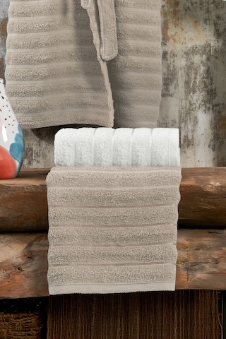 Elart Soft Bornoz Aile Seti Hamam Seti 4 Parça 70x135 Cm Bej-krem Bej