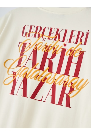 Gsstore Galatasaray Erkek T-shirt E261075 Ekru