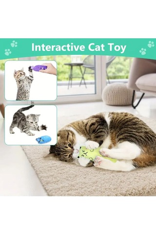 Peluş Kedi Oyuncağı Kedi Otlu Catnipli