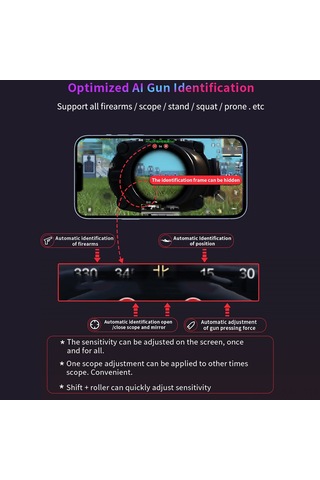 Ximistore9 M16 Bt5.1 Kablosuz Fare Klavye Dönüştürücü - Aı Otomatik Atış Kontrolü Ve Akıllı Tıklama Özelliği