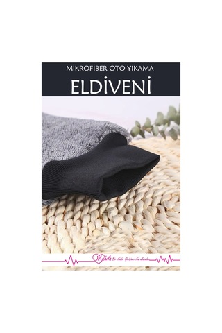 Premium Oto Yıkama Eldiveni, İçi Astarlı & Süngerli Mikrofiber Eldiven, Araç Köpükleme Eldiveni