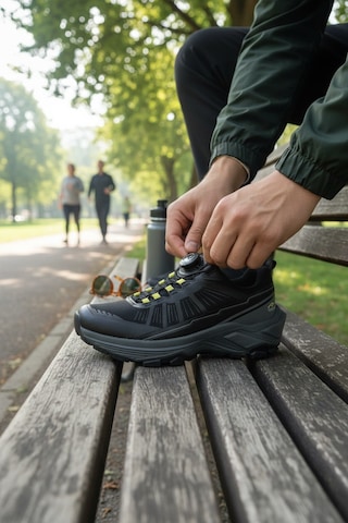 Enoch Erkek Mekanizmalı Bağcık Outdoor Ayakkabı - Akıllı Kilit Trekking Botu Siyah