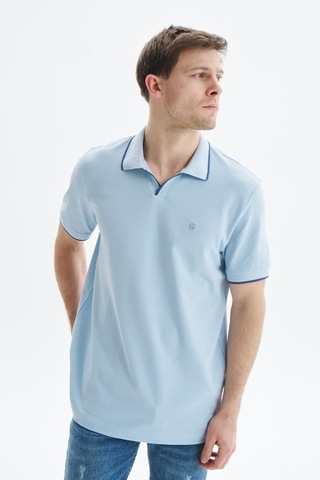 AR-MA Arma Erkek Regular Fit Basic % 100 Pamuk Pike Polo Yaka Tişört Y29374353802 Mavi