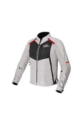 Ls2 Breeze Yazlık Fileli Mont Gri-siyah-kırmızı