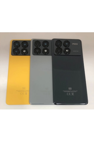 Poco X6 Pro Arka Kapak Pil Kapağı Full Sarı