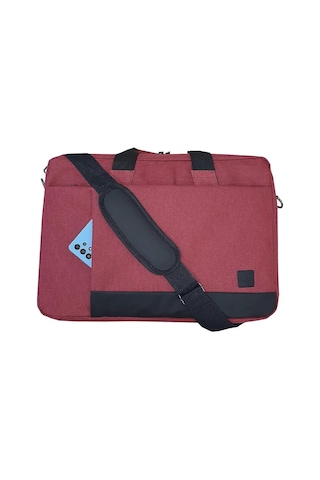 Gbmotion 3 Bölmeli Evrak Laptop El Omuz Çantası 17,3 İnç Bordo
