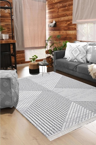 Saraz Halı Bohem Serisi Kilim Gri