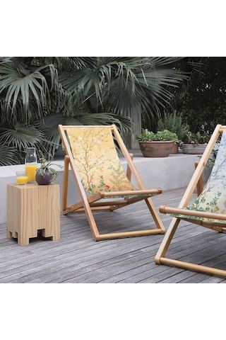 Bluehomeconcept Adawall Renkli Çiçek Detaylı Şezlong