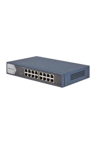 Hikvision DS-3E0516-E(B) 16 Port 10/100 RackMount Metal Yönetilemez Switch