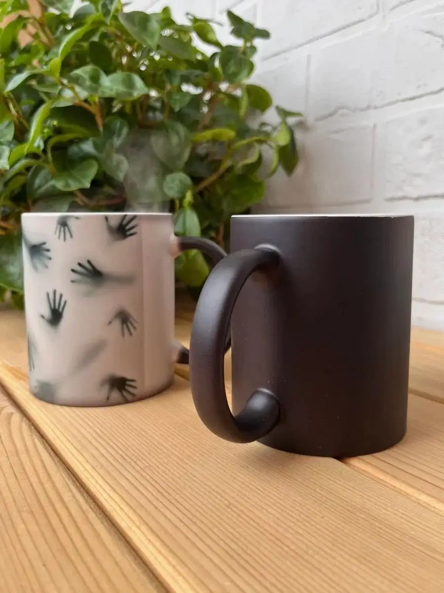 Cup-cup Yılbaşı Hediyesi İçin Bukalemun Baskılı Kupa 330ml 98870288 Siyah