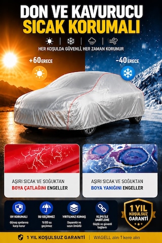 Peugeot 3008 - Pro Seri Klipsli 4 Mevsim Araba Brandası - Oto Çadır Örtü