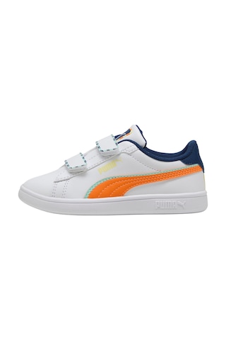 402830-01 Puma Smash 3.0 Playdate V Ps Çocuk Spor Ayakkabı Beyaz 402830-01 Beyaz Turuncu