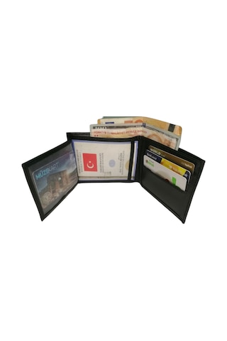 Barse Collection Erkek Siyah Ruğsatlık Cüzdan