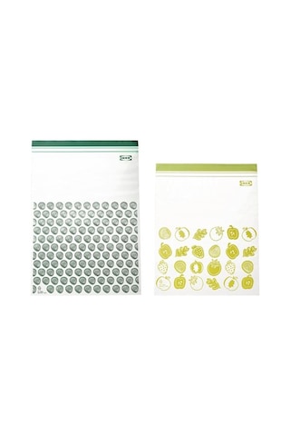 Ikea Istad Kilitlenebilir Buzdolabı Poşeti, Yeşil, 6 Lt Ve 4,5 Lt, 30 Adet