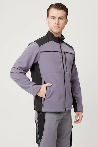 Allium Softshell Mont Suya Dayanıklı Rüzgar Kesici İç Astarlı Gri-siyah