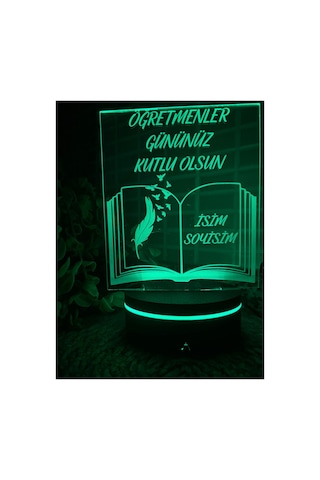 Kişiye Özel Öğretmenler Günü Led Lamba Öğretmene Özel Hediye