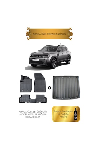 Renault Duster 4x2 Ecog & E-tech Full Hybrid 2024- 2025 4d Paspas Ve Üst Kısım Bagaj Seti Hediyeli