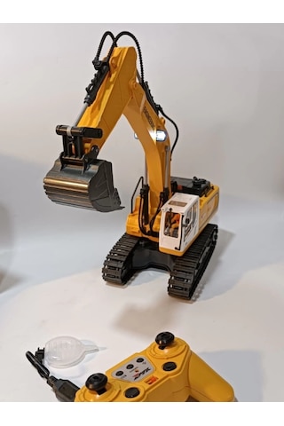 Uzaktan Kumandalı 680 Rotasyon Ekskavatör Premium Model Metal Hareketli Buharlı Oyuncak Çok Renkli
