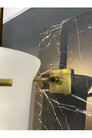 İsaoğlu Yapı Mat Gold Tuvalet Fırçası Antik Gold Tuvalet Fırçalık Komple Pirinç Paslanmaz Gold