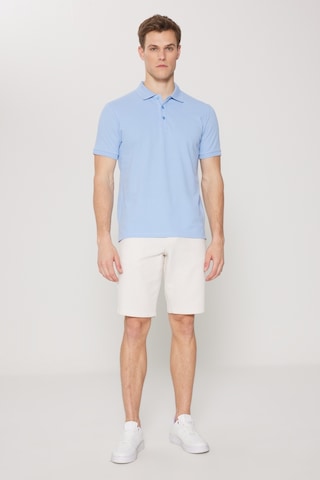 AC&Co / Altınyıldız Classics Altinyildiz Classics Erkek Açık Mavi Slim Fit Dar Kesim Polo Yaka %100 Pamuk Tişört 4A4820200001amvXL Açık Mavi - Mavi
