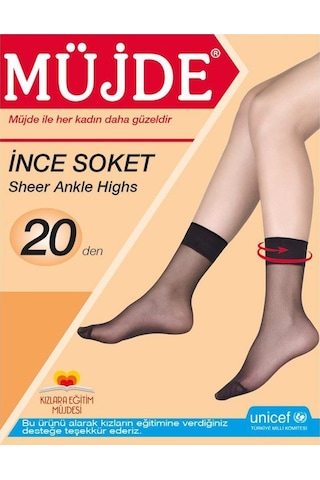 12'Li Müjde Ekonomik Ince Soket Tül Çorap