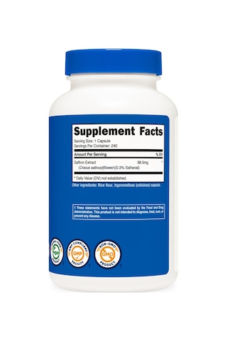 Nutricost Saffron Safran  88.5 Mg 240 Capsules Posi