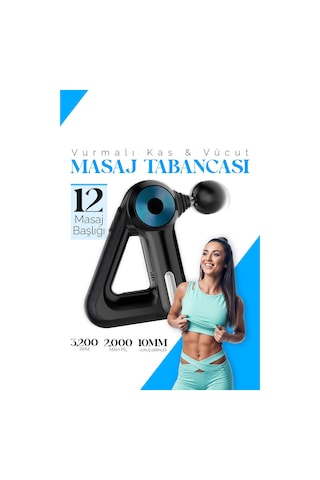 Mini Vurmalı Kas Masaj Tabancası Siyah