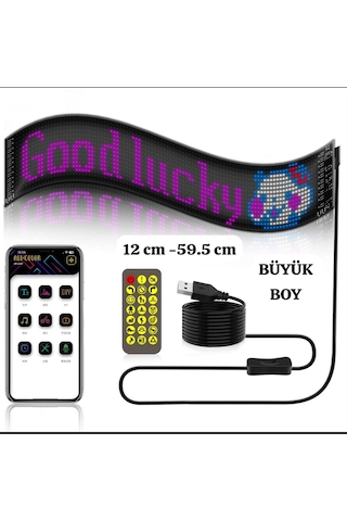 Vtn-24 Led Ekran Panel Cam Yapışan Büyük Boy Araba Yazıs 12cm-59