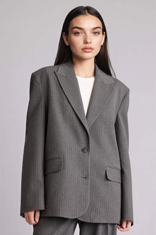 Defacto Oversıze Ceket Yaka Blazer Ceket G8900ax26spgr394 Gri-gr394
