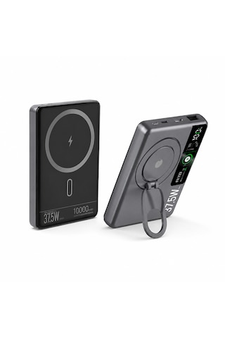 Mt4570 10.000 Mah 3in1 37.5w Manyetik Magsafe Pd Şarj Powerbank 60/grı Gri