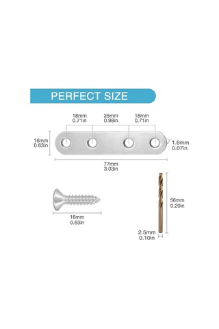 Düz Braket Açı Kodu Düz Parça Raf Braketi Metal Braket