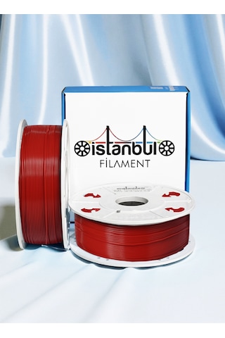 İstanbul Filament 3d Baskı Pla Filament Kırmızı Renk 1 Kg Ø 1,75mm 0,05 Mm Bambu Lab Uyumlu 1.75mm