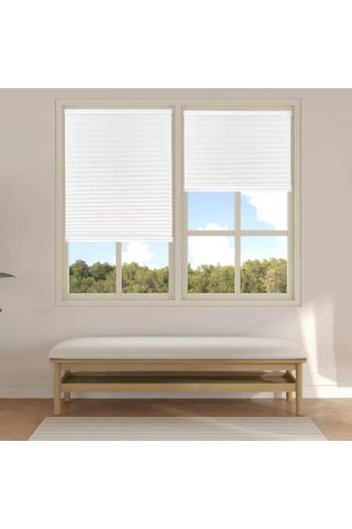 Beyaz 09-01 Plise Perde - Katlanır Cam Balkon Perdesi Beyaz