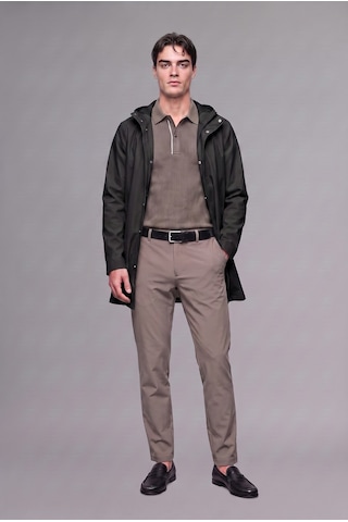 Defacto Regular Fit Su Geçirmez Kapüşonlu Astarlı Çıtçıtlı Suni Deri Parka H2892ax26aubk27 Siyah-bk27