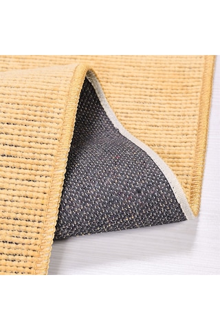 Çam Halı Crea Decolux Azade 8202 Sarı Özel Kaymaz Tabanlı Pamuk Dokuma Kilim - 80x150