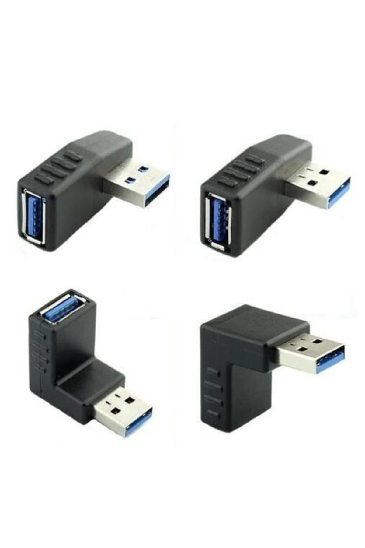 Usb 3.0 90 Derece Çevici Dönüştürücü Adaptör Seti 4in1 Aşağı-yukarı-sağ-sol Usb 3.0 Yeni Sürüm