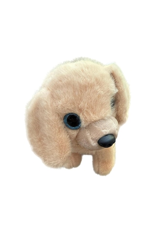 Havlayan Sesli Sevimli Ayakta Durabilen Peluş Köpek Oyuncak 25 Cm Sarı