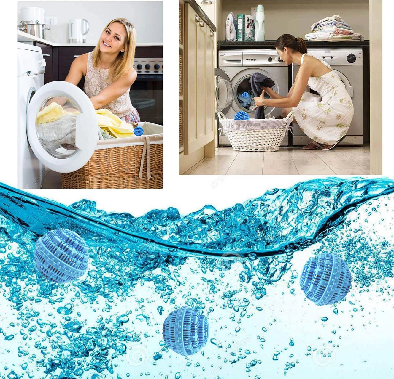 Yaleker Eko Seramik Top Sebs Malzeme İle Kirli Ve Saç Toplayıcı, Çamaşırları Kullandıktan Sonra Temiz Tutar Mavi